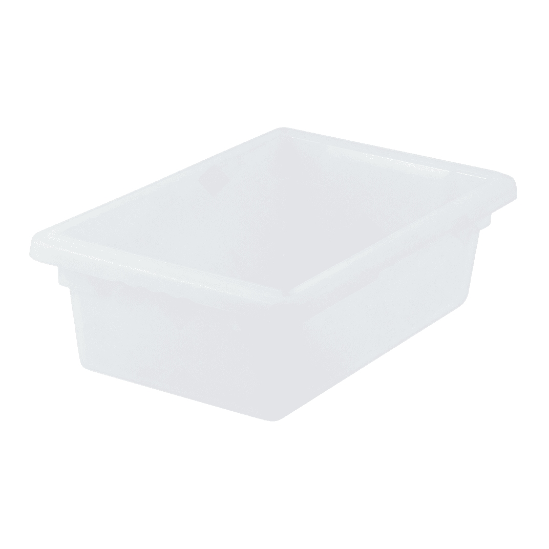 Food Storage Box 1/2 Size 17.625X11.625X5.875 IN White PP 1/Each