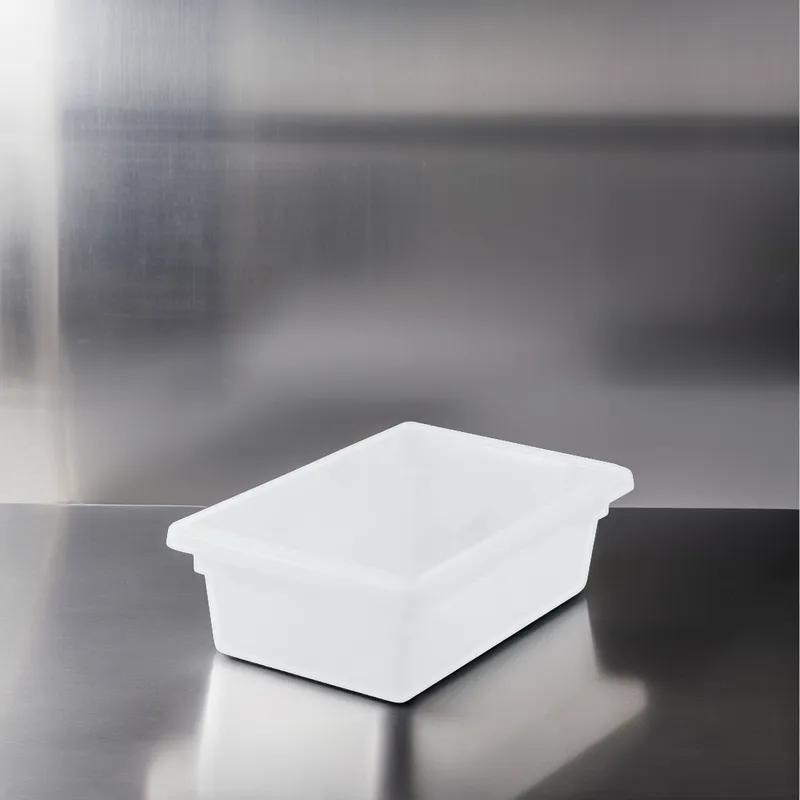 Food Storage Box 1/2 Size 17.625X11.625X5.875 IN White PP 1/Each
