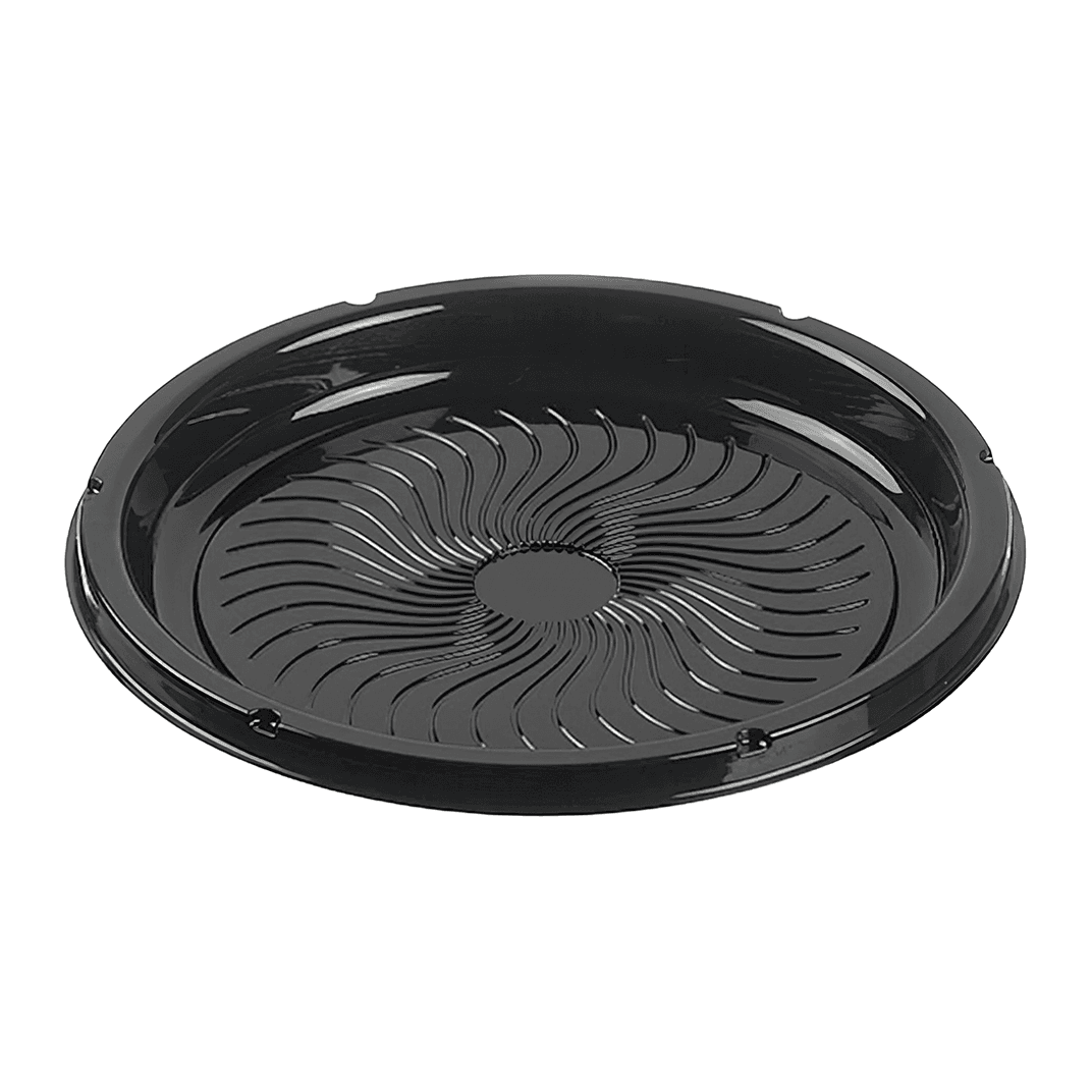 Polar Pak® Ebony Serving Tray Base 12X1.25 IN PET Black Round Deep 50/Case