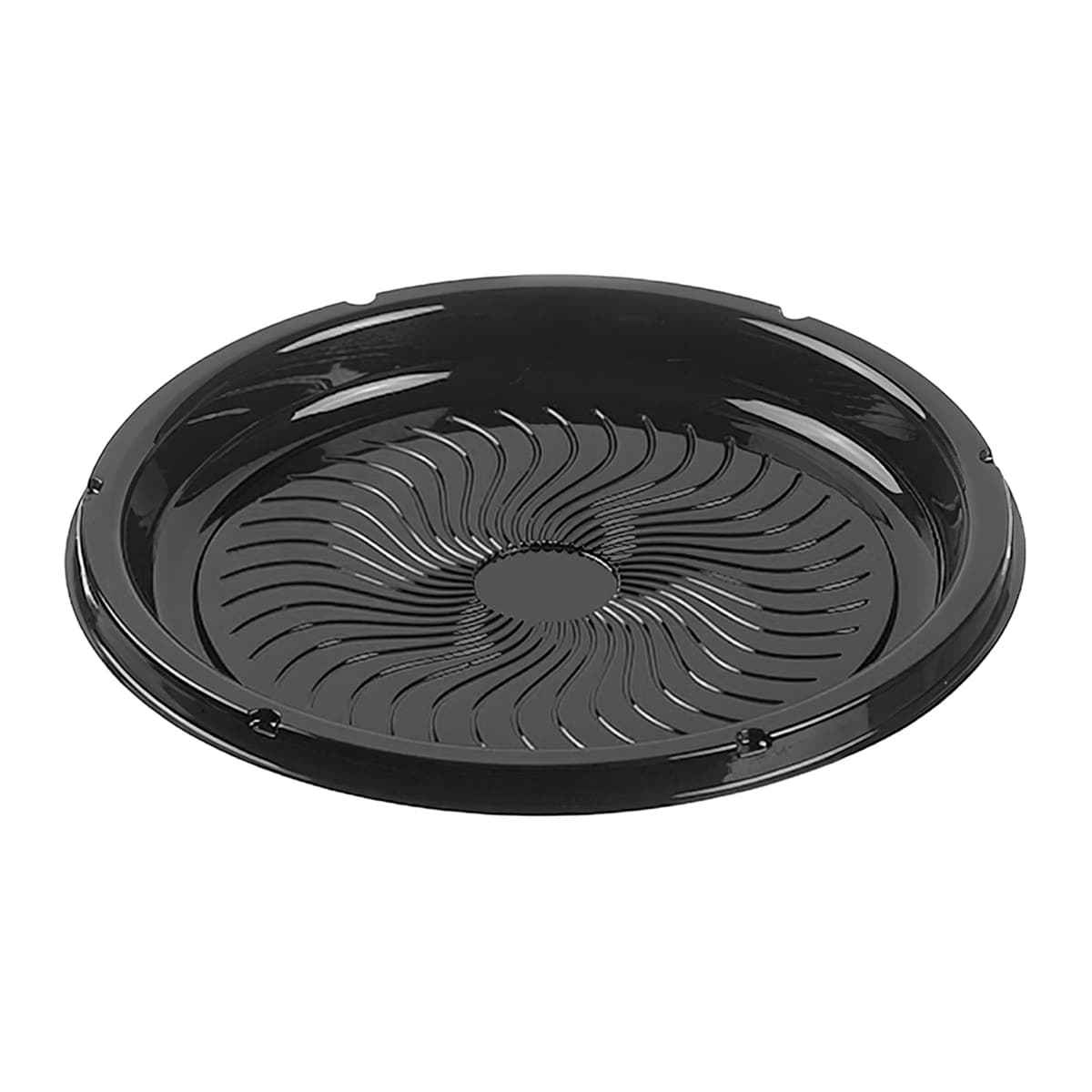 Polar Pak® Ebony Serving Tray Base 12X1.25 IN PET Black Round Deep 50/Case