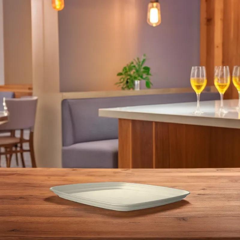 Regalia Serving Tray Base 18X18X1.3 IN Sugarcane White Square 100/Case