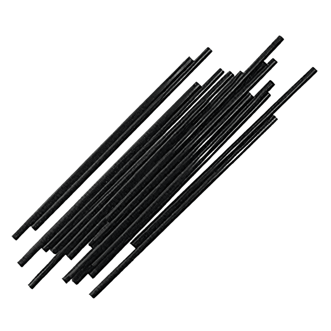 Jumbo Straw 7.75 IN PP Black Cello Wrapped 5000/Case