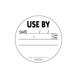 Use By Label 3 IN Round Removable 500/Roll