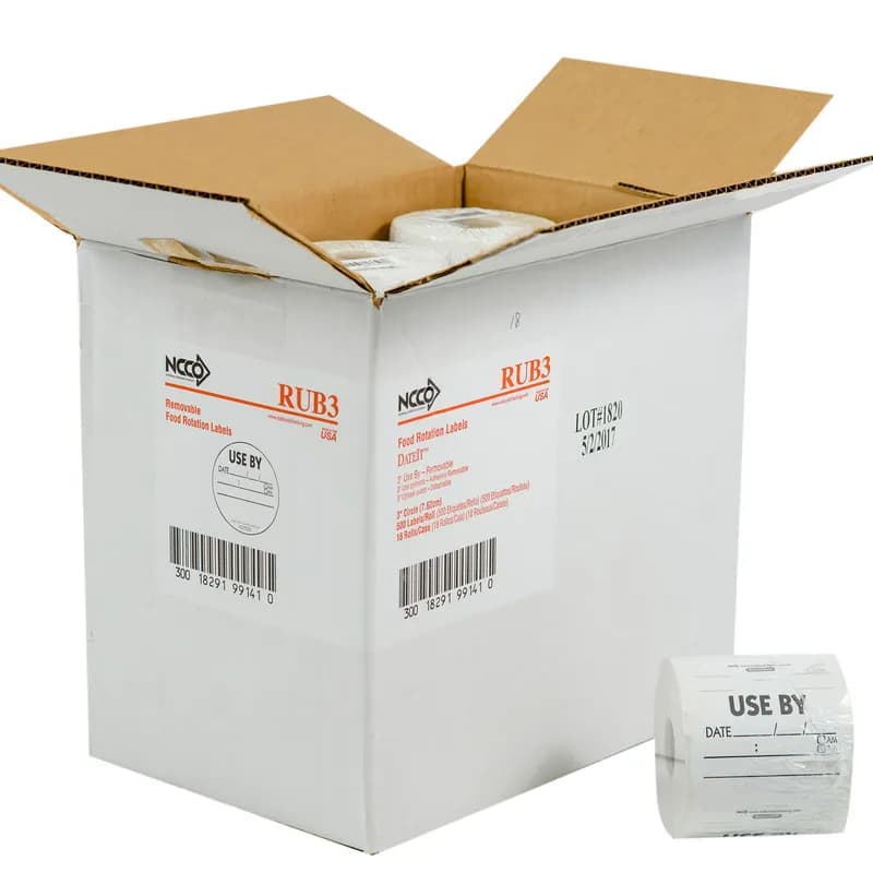 Use By Label 3 IN Round Removable 500/Roll