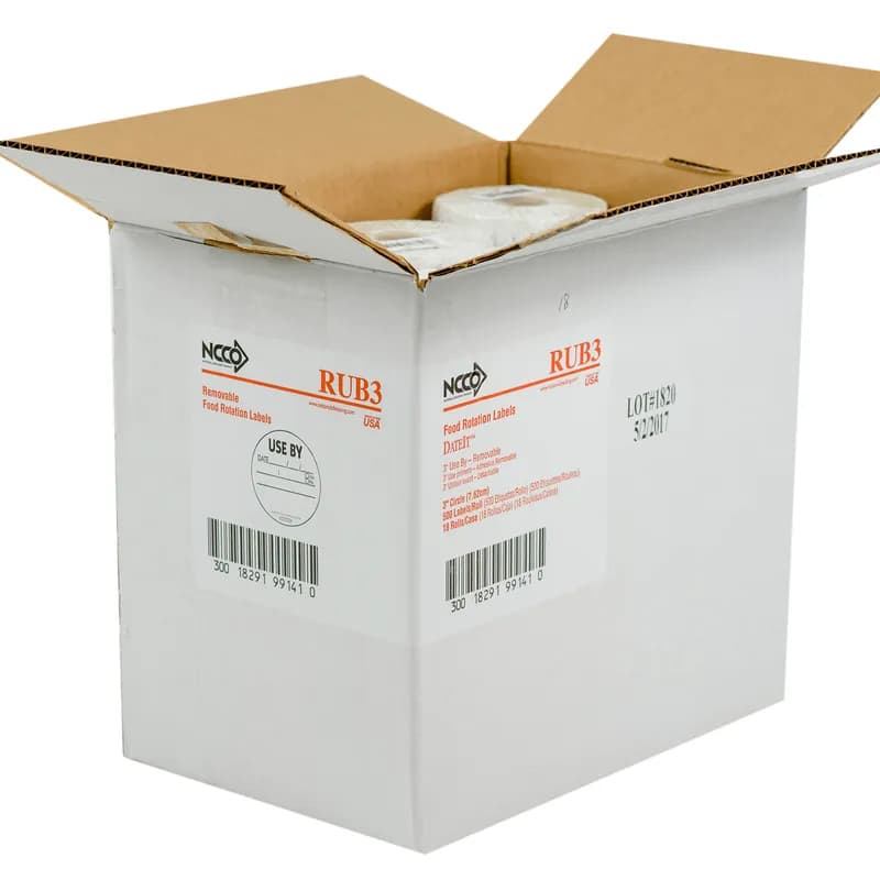Use By Label 3 IN Round Removable 500/Roll