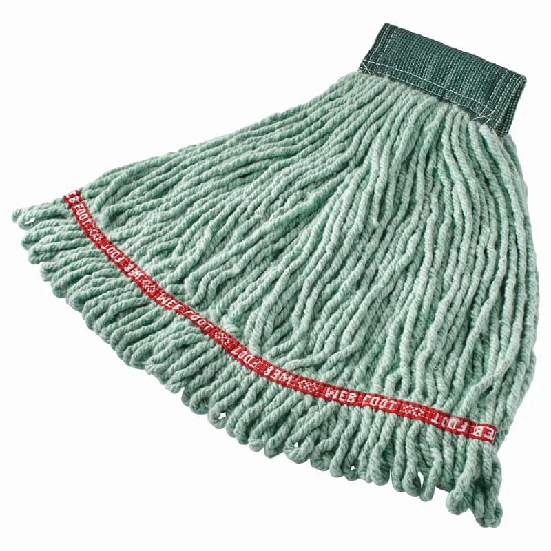 Web Foot® Mop Medium (MED) 20 OZ Green Cotton Synthetic Blend 5IN Headband 6/Case