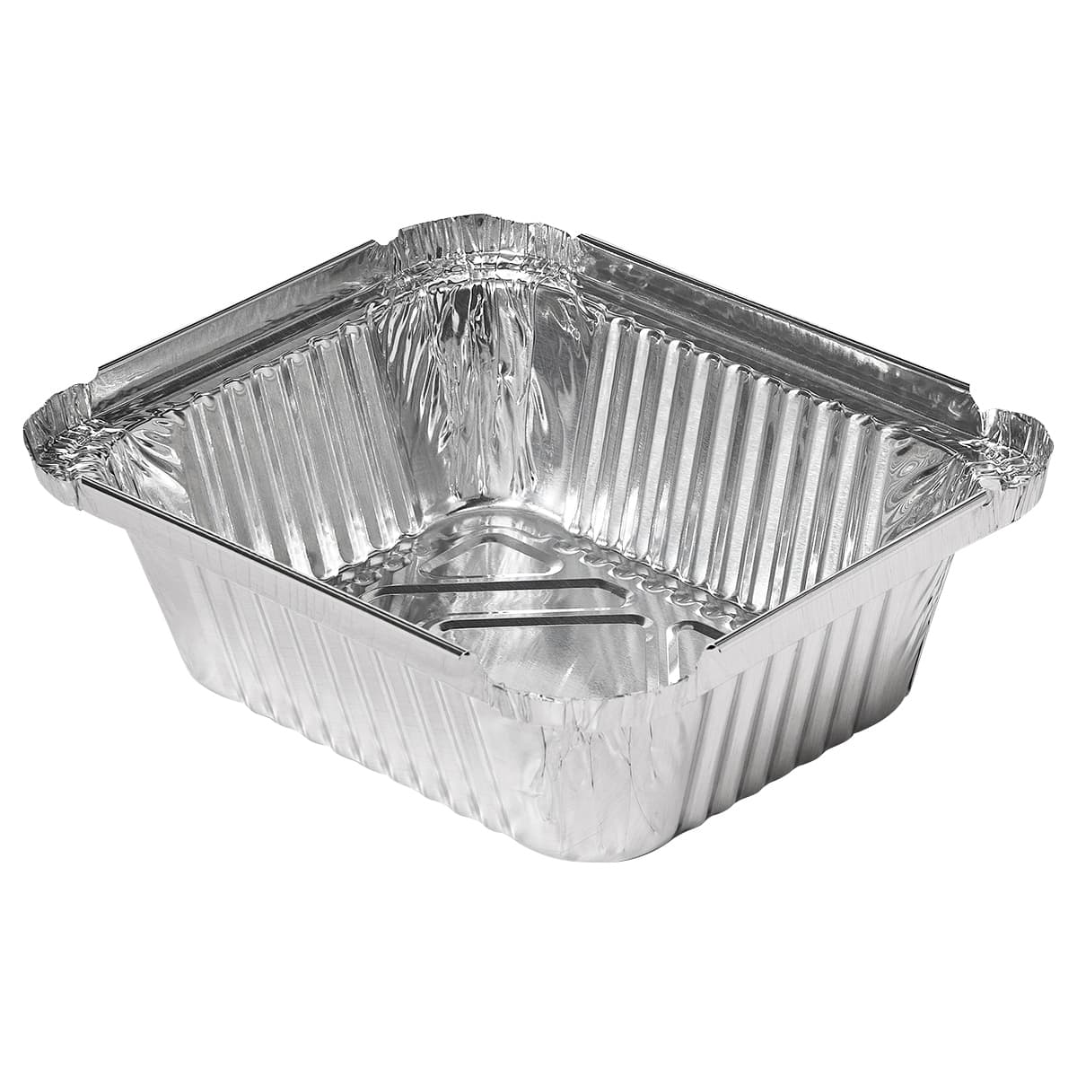 Victoria Bay Take-Out Container Base 1 LB 5.9X5X2 IN Aluminum Silver Oblong Interrupted Vertical Curl 1000/Case