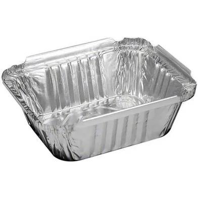Victoria Bay Take-Out Container Base 5.9X5X2 IN Aluminum Silver Oblong Interrupted Vertical Curl 1000/Case