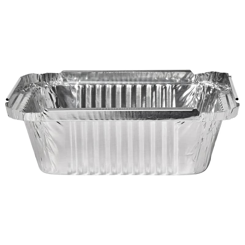 Victoria Bay Take-Out Container Base 1 LB 5.9X5X2 IN Aluminum Silver Oblong Interrupted Vertical Curl 1000/Case