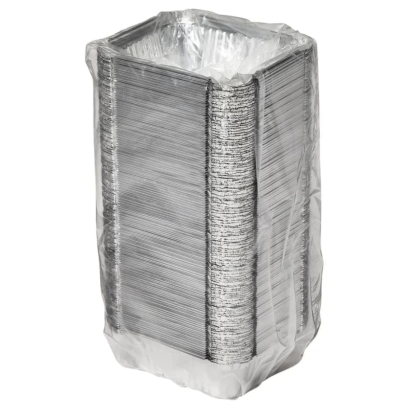 Victoria Bay Take-Out Container Base 1 LB 5.9X5X2 IN Aluminum Silver Oblong Interrupted Vertical Curl 1000/Case