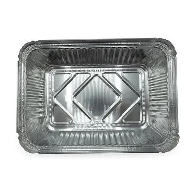 Victoria Bay Take-Out Container Base 8.5X6X1.75 IN Aluminum Silver Oblong Interrupted Vertical Curl 500/Case