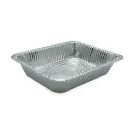 Victoria Bay Steam Table Pan 1/2 Size 128 OZ Aluminum Silver Deep Full Curl 100/Case