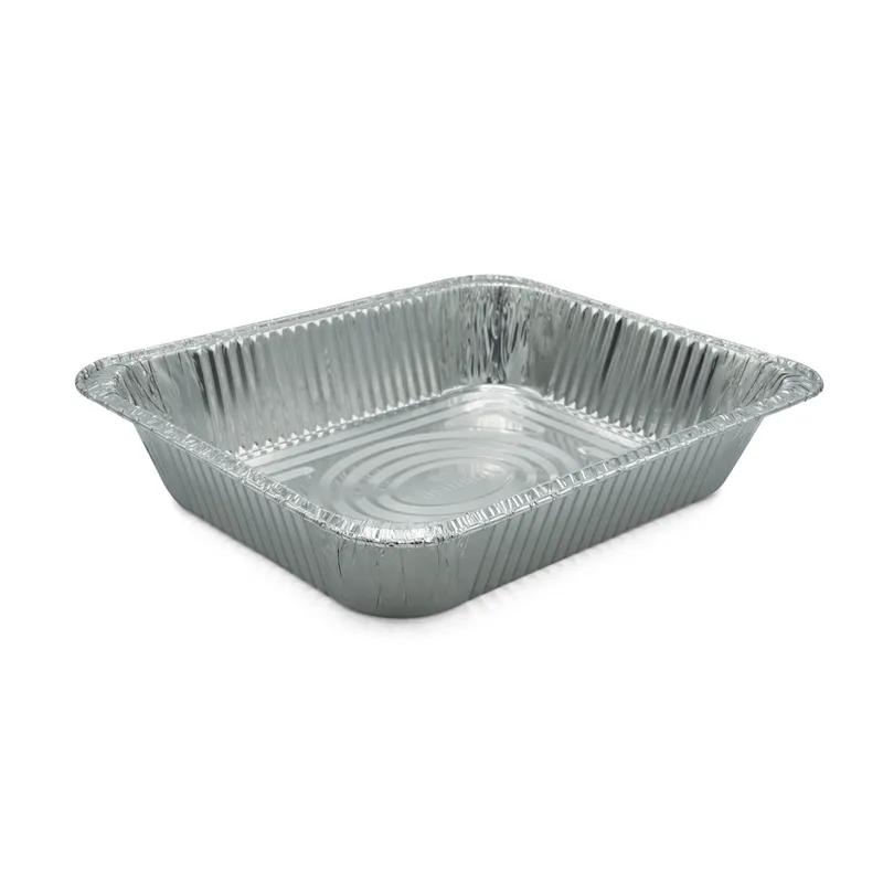 Victoria Bay Steam Table Pan 1/2 Size 128 OZ Aluminum Silver Deep Full Curl 100/Case