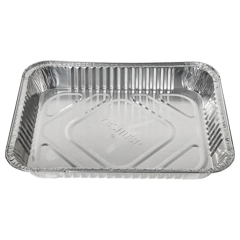 Victoria Bay Steam Table Pan 1/2 Size Aluminum Rectangle Shallow 100/Case