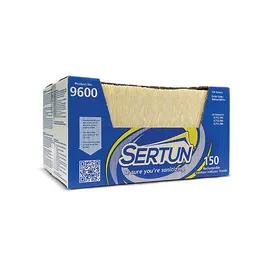 Sertun Food Service Sanitizer Indicator Towel 13.5X18 IN Synthetic Fiber White Yellow 150/Case