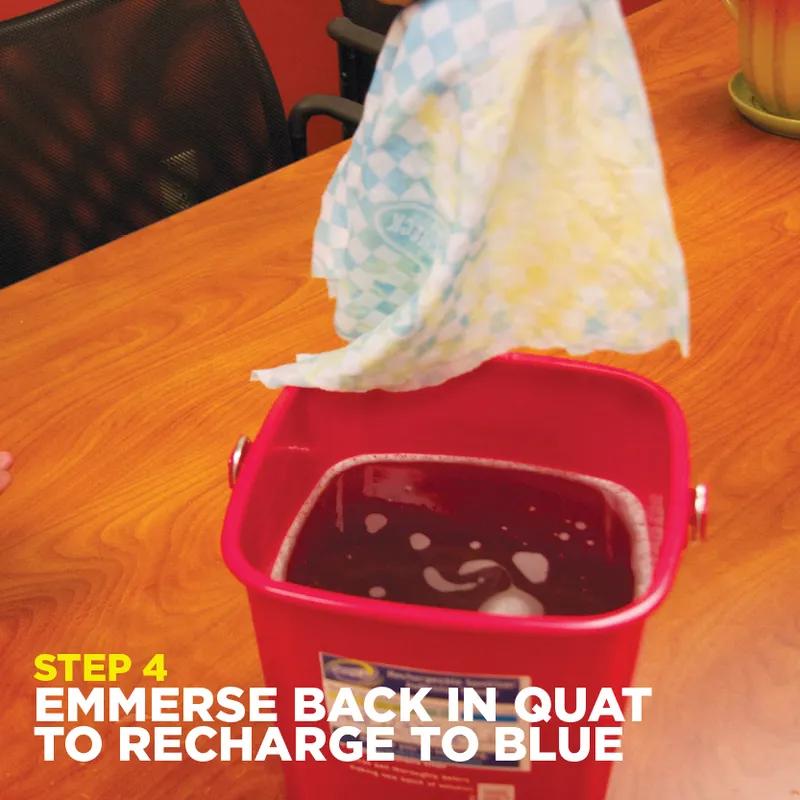 Sertun Food Service Sanitizer Indicator Towel 13.5X18 IN Synthetic Fiber White Yellow 150/Case