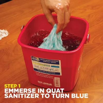 Sertun Food Service Sanitizer Indicator Towel 13.5X18 IN Synthetic Fiber White Yellow 150/Case