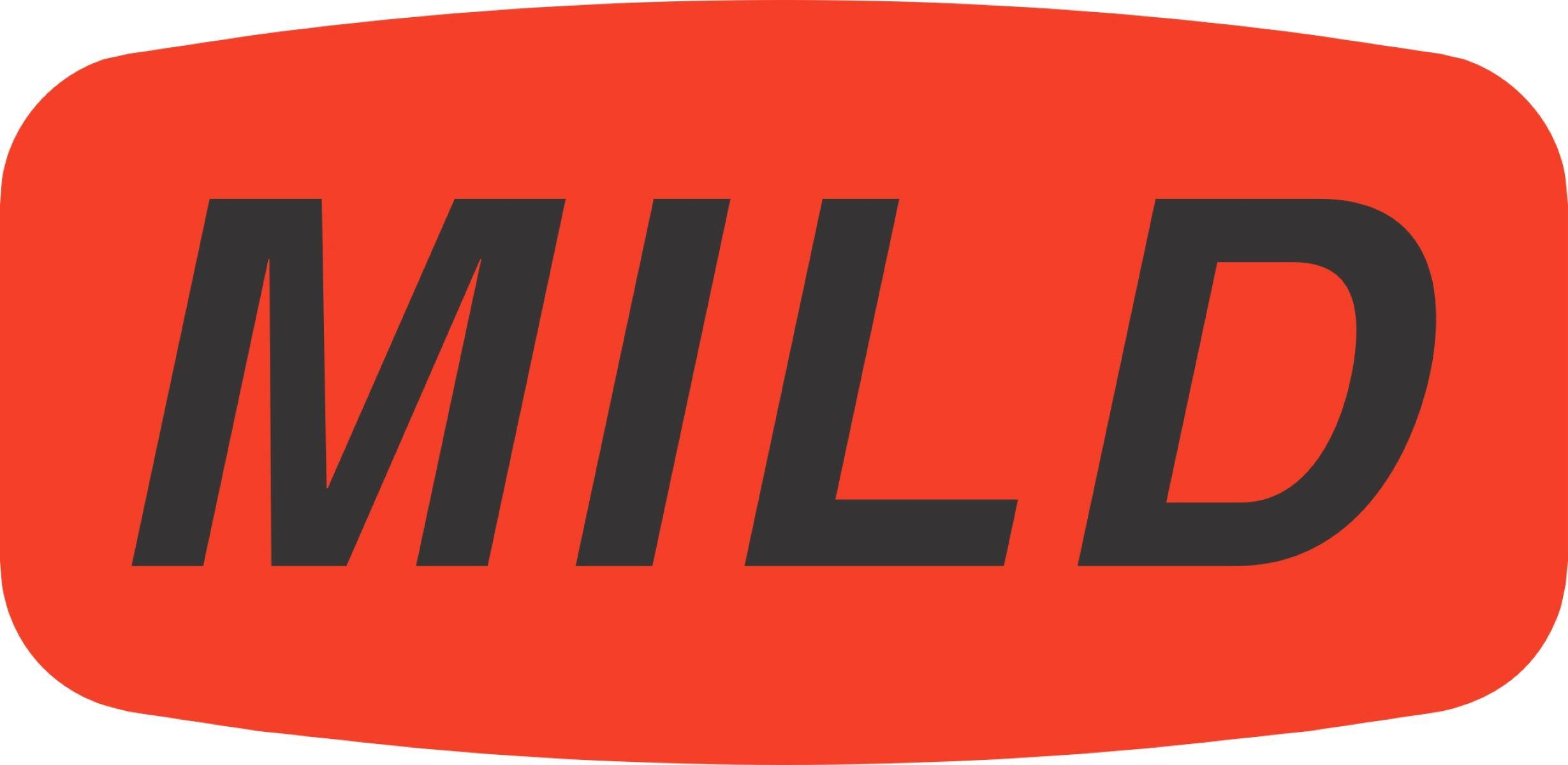 Mild Label Black Fluorescent Red Short Oval Dayglo 1000 Count/Roll 50 Rolls/Case 50000 Count/Case