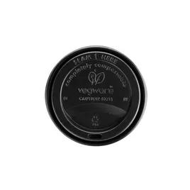 Lid Dome 3.5X0.39 IN CPLA Black For 10-20 OZ Hot Cup Sip Through 1000/Case