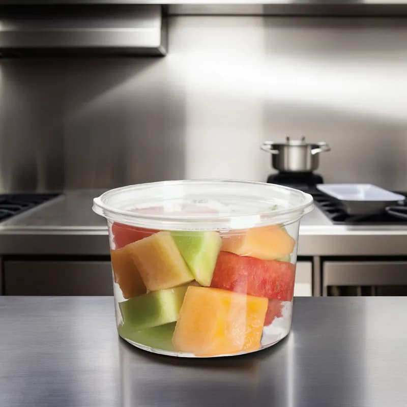 Deli Container Base 16 OZ PLA Clear Round 500/Case