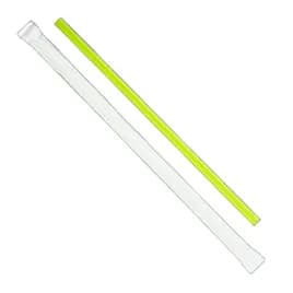 Karat® Giant Straw 0.275X9 IN PLA Green Paper Wrapped 2500/Case