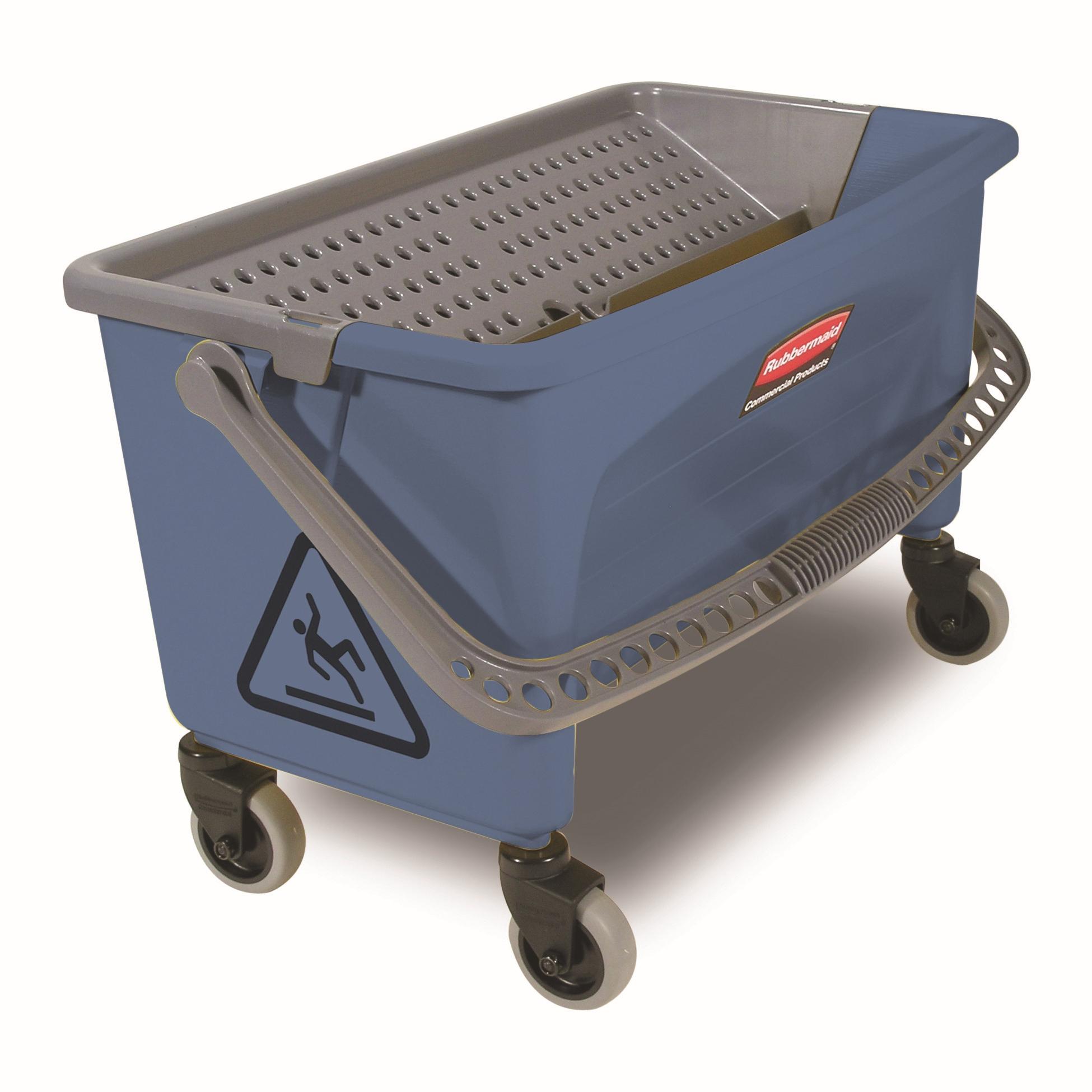 Mop Bucket & Wringer Resin Blue Down Press Finish 1/Each