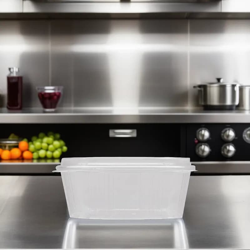 Deli Container Hinged 32 OZ PET Clear 200/Case