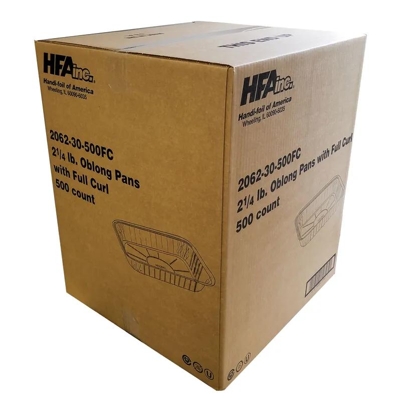 Take-Out Container Base 8.5X6X1.75 IN Aluminum Silver Oblong 500/Case