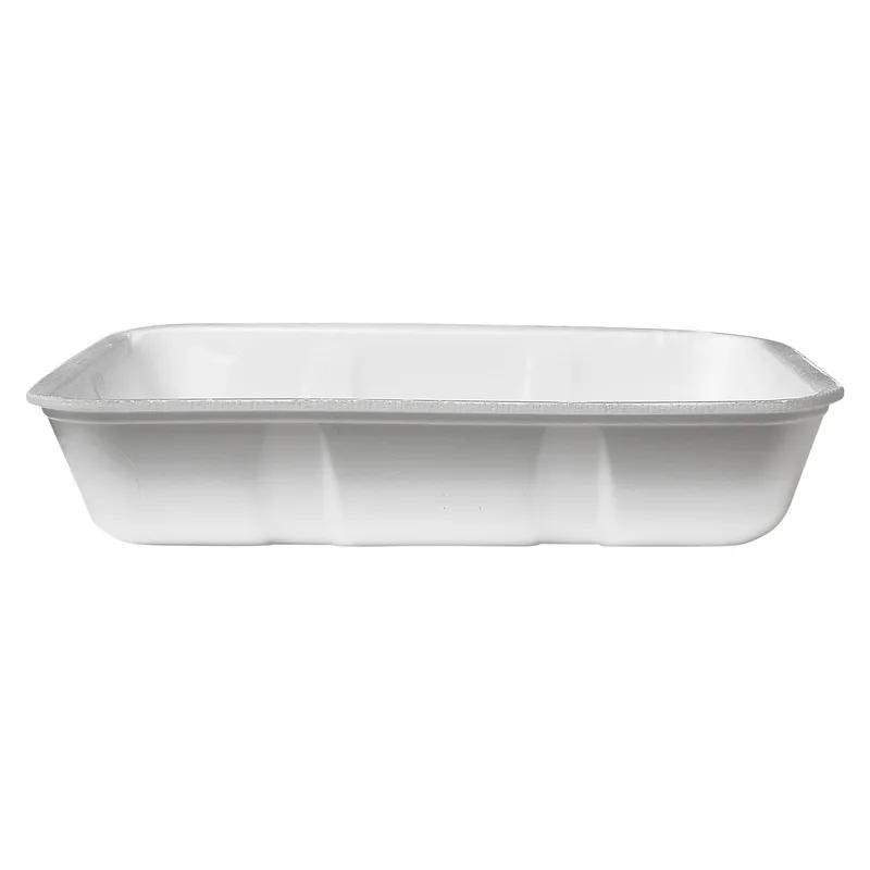 20K Meat Tray 8.75X12X2.4 IN Polystyrene Foam White Rectangle Family Pack 100/Case