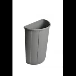Trash Can 23 GAL Gray Half Round 1/Each