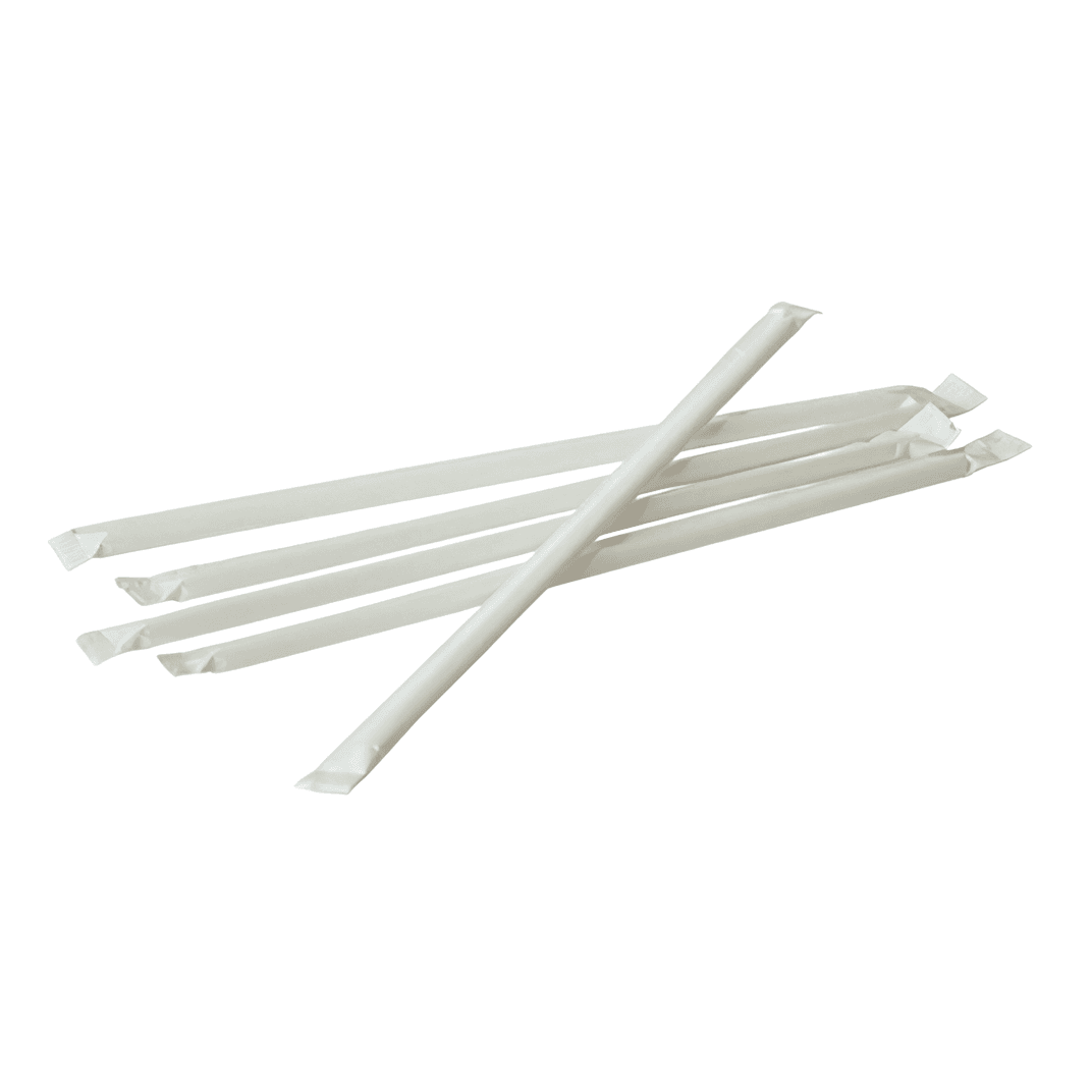 Victoria Bay Jumbo Straw 0.22X7.75 IN PP Clear Wrapped 400 Count/Pack 25 Packs/Case 10000 Count/Case