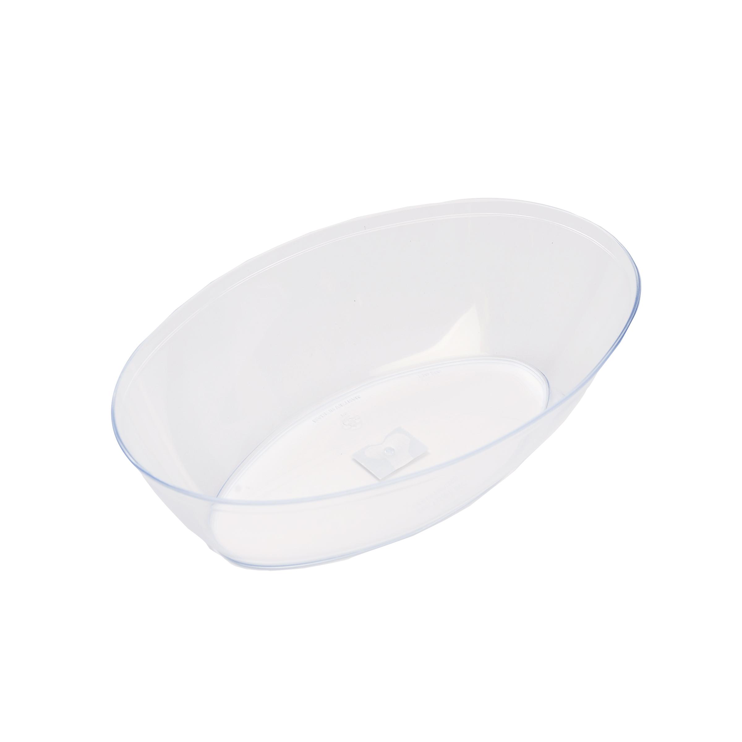 Salad Bowl Small (SM) Plastic Clear Oval 50/Case