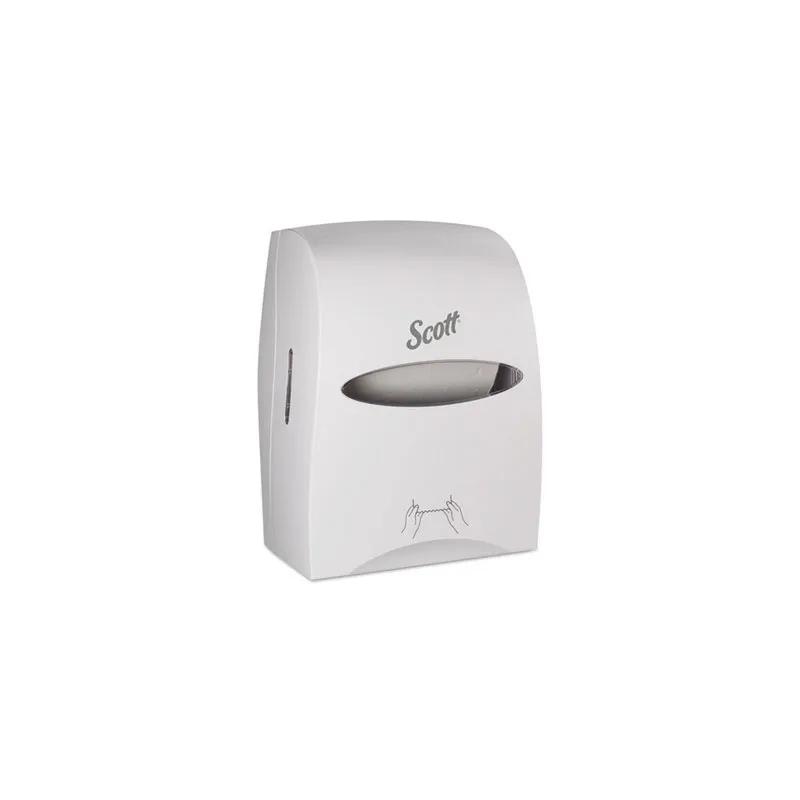 Scott® Essential Paper Towel Dispenser 12.63X16.13X10.2 IN Wall Mount White Hard Roll Manual 1/Each