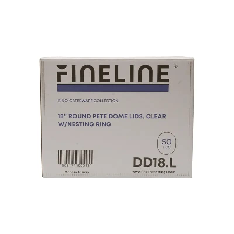 Lid Dome 18 IN PET Clear Round For Container Lock Ring Nesting Ring 50/Case
