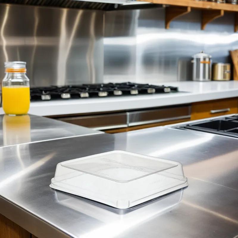 WorldView Lid Dome 8X8X2 IN PLA Clear Square For Container 200/Case