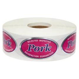 Pork Label Oval Foil 1000/Roll