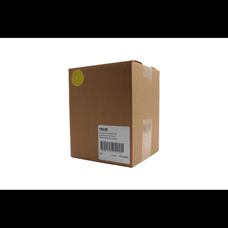 Lemon Slice Produce Label 2 IN Circle 4 Color Process 500 Count/Roll 25 Rolls/Case 12500 Count/Case