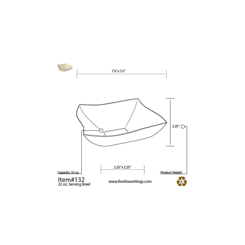 Wavetrends Salad Bowl 32 OZ PS Black 50/Case