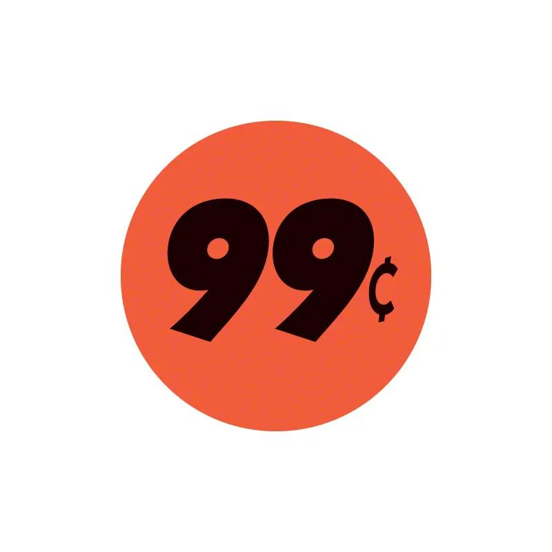 0.99 Label Round Dayglo 500/Roll