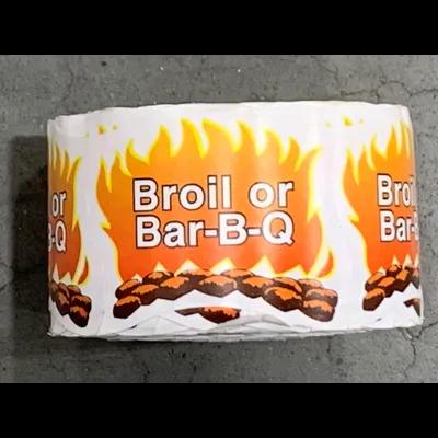 Broil or Bar-B-Que Flame Label 500/Roll