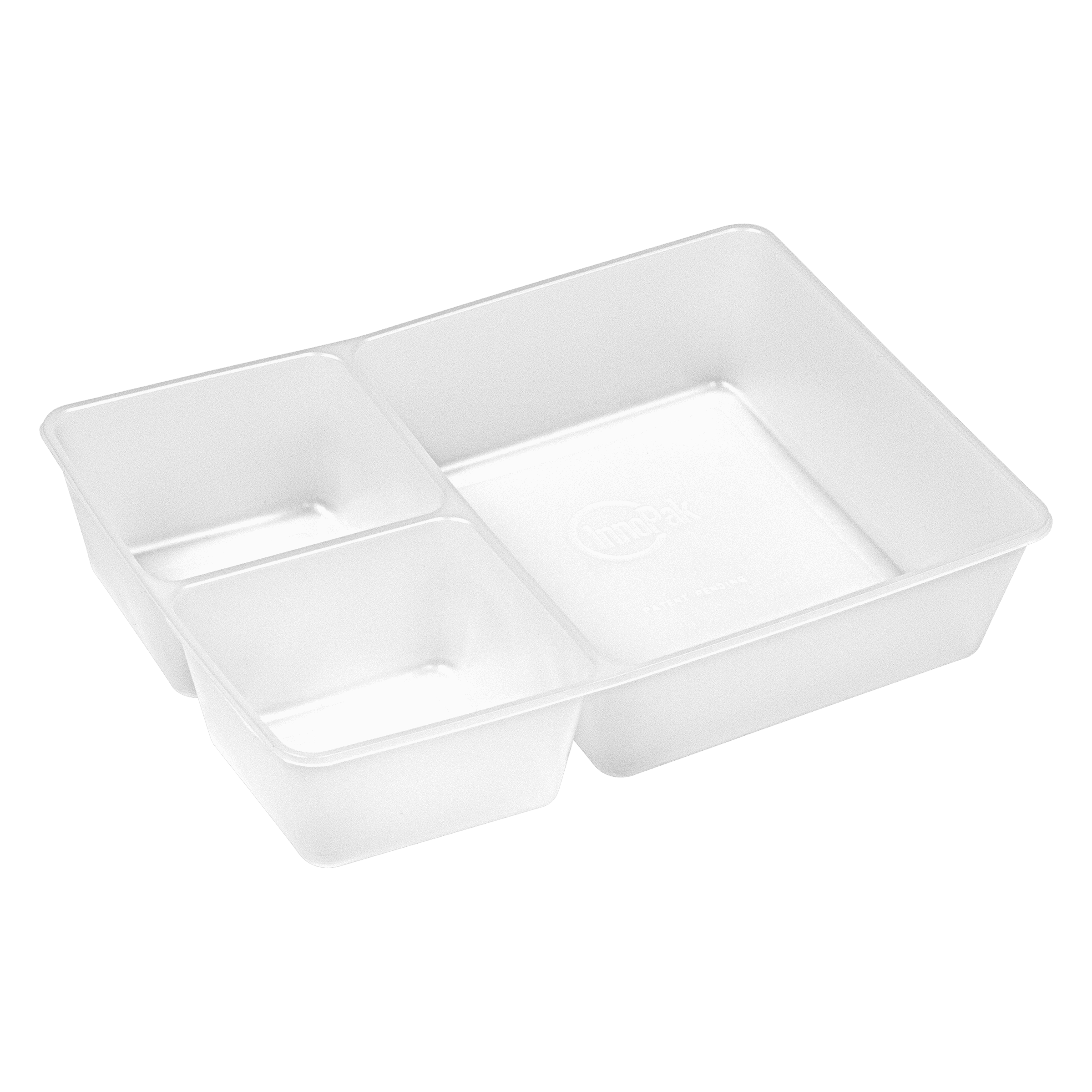 INNOBOX EDGE™ Take-Out Container Insert 40 OZ 7.4375X5.125X1.8 IN 3 Compartment PP Clear 250/Case