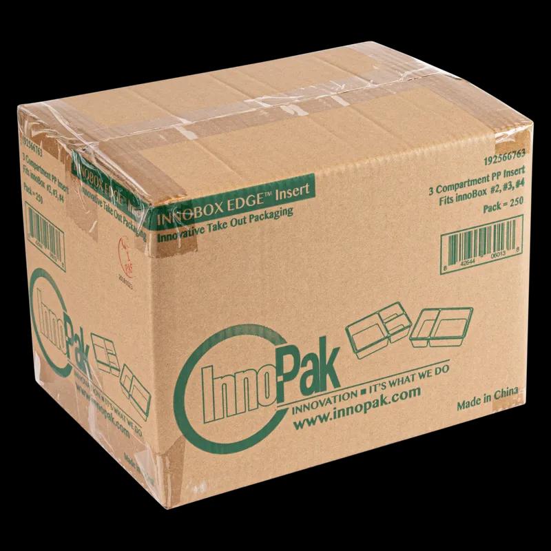 INNOBOX EDGE™ Take-Out Container Insert 40 OZ 7.4375X5.125X1.8 IN 3 Compartment PP Clear 250/Case