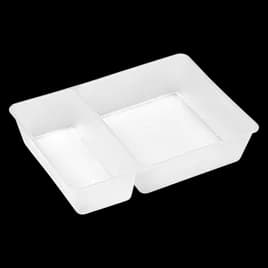 INNOBOX EDGE™ Take-Out Container Insert 43 OZ 7.4375X5.125X1.8 IN 2 Compartment PP Clear 250/Case