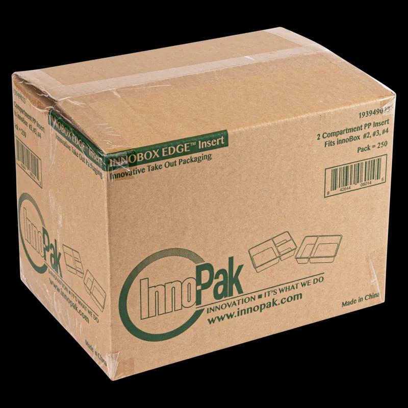INNOBOX EDGE™ Take-Out Container Insert 43 OZ 7.4375X5.125X1.8 IN 2 Compartment PP Clear 250/Case