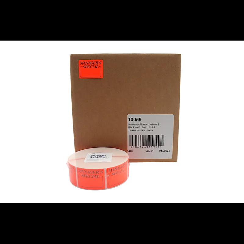 Manager's Special Label Red Square Write On 1000/Roll