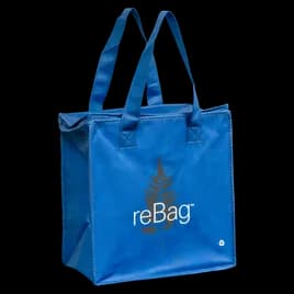 reBag Cold & Hot Bag Non-Woven Polypropylene (NWPP) Blue Reusable Thermal 25/Case