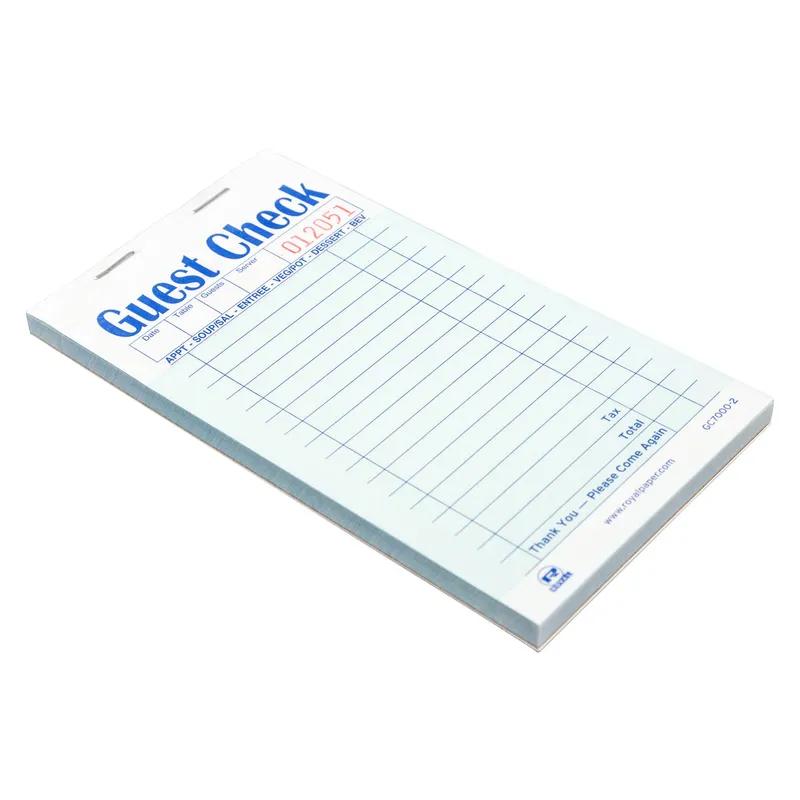 Guest Check Paper Green Carbonless 2-Part Booked 17 Lines 10 Count/Pack 5 Packs/Case 50 Count/Case