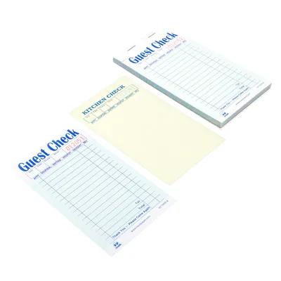 Guest Check Paper Green Carbonless 2-Part Booked 17 Lines 10 Count/Pack 5 Packs/Case 50 Count/Case