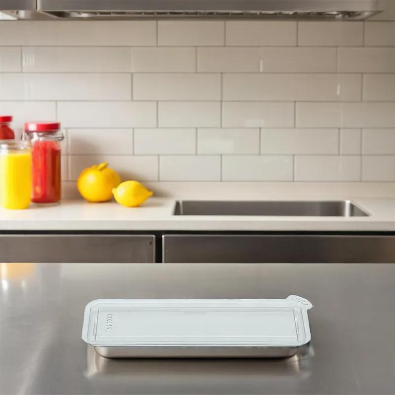 Fresh 'n Clear® Lid Flat 7.02X2.4X0.22 IN PET Clear Rectangle For Container 1056/Case