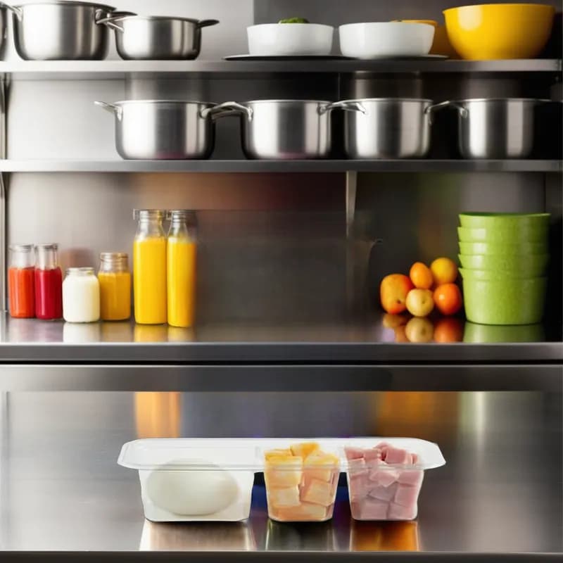 Fresh 'n Clear® Take-Out Container Insert 7.13X2.7X1.84 IN 3 Compartment PET Clear Rectangle 1056/Case